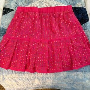 Queen of SparklesWomen's Pink Studded Tiered Mini Skort